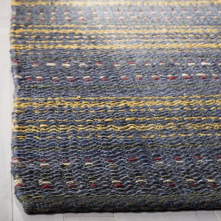 Safavieh Natural Fiber Rustic Square Hand Woven Rugs Blue & Gold - 6 x 6 ft. NF202M-6SQ